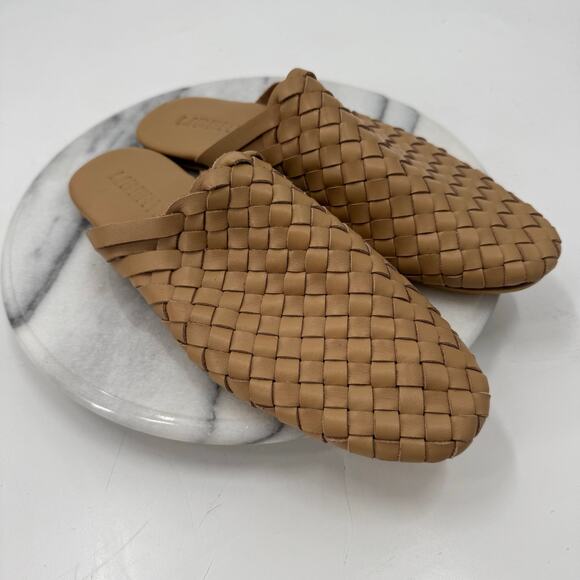 Liberte tan leather woven mules - Picture 1 of 9